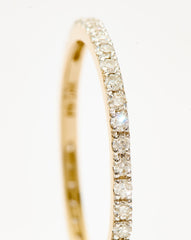Fine Slim Eternity Ring | 14k Solid Gold/Diamond