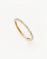 Fine Slim Eternity Ring | 14k Solid Gold/Diamond
