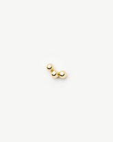 Fine Trio Flat Back Stud Earring | 14k Yellow Gold
