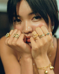 Harris Reed Coiled Serpent Ring | 18k Gold Plated