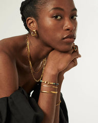 Harris Reed In Good Hands Beaded Gemstone Bracelet | 18k Gold Plated/Turquoise, Lapis & Pearl