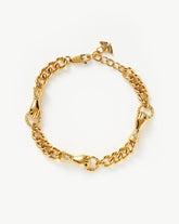 Harris Reed In Good Hands Charm Bracelet | 18k Gold Plated/Black Onyx & Pearl