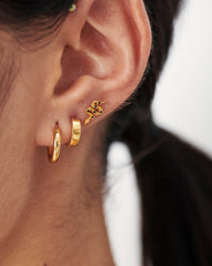Harris Reed Serpent Single Stud Earring | 18k Gold Vermeil/Black Onyx