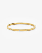 Interstellar Hinged Bangle | 18k Gold Vermeil/Cubic Zirconia