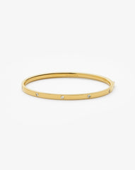 Interstellar Hinged Bangle | 18k Gold Vermeil/Cubic Zirconia