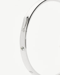 Interstellar Hinged Bangle | Sterling Silver/Cubic Zirconia