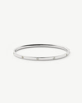 Interstellar Hinged Bangle | Sterling Silver/Cubic Zirconia