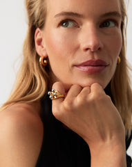 Kinetic Atom Spinning Signet Ring | Mixed Metal