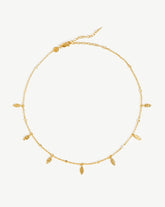 Leaf Charm Choker | 18k Gold Vermeil