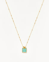 Lena Charm Necklace | 18k Gold Plated/Amazonite