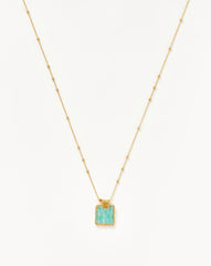Lena Charm Necklace | 18k Gold Plated/Amazonite