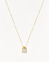 Lena Charm Necklace | 18k Gold Plated/Rainbow Moonstone