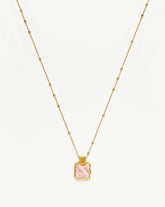 Lena Charm Necklace | 18k Gold Plated/Rhodochrosite