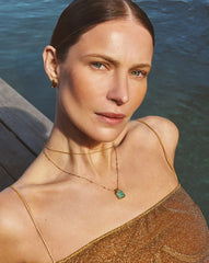 Lena Charm Necklace | 18k Gold Plated/Amazonite