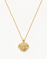 Lucy Williams Medium Engravable Roman Arc Coin Necklace | 18k Gold Plated