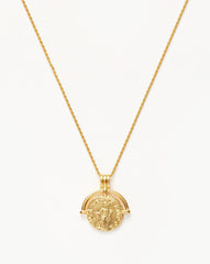 Lucy Williams Medium Engravable Roman Arc Coin Necklace | 18k Gold Plated