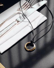 Lucy Williams Entwine Pendant Cord Necklace | Mixed Metal