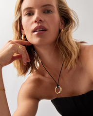 Lucy Williams Entwine Pendant Cord Necklace | Mixed Metal