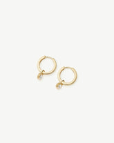 Lucy Williams Fine Diamond Drop Huggies | 14k Solid Gold