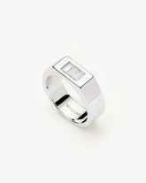 Lucy Williams Triple Stone Chunky Ring | Silver Plated