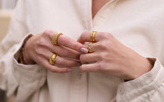 Lucy Williams Dome Waffle Ring | 18k Gold Vermeil