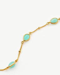 Magma Gemstone Charm Bracelet | 18k Gold Vermeil/Amazonite