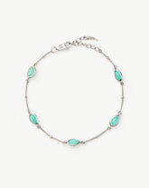 Magma Gemstone Charm Bracelet | Sterling Silver/Amazonite