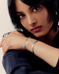 Magma Gemstone Charm Bracelet | Sterling Silver/Amazonite