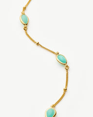 Magma Gemstone Charm Choker | 18k Gold Vermeil/Amazonite