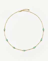Magma Gemstone Charm Choker | 18k Gold Vermeil/Amazonite