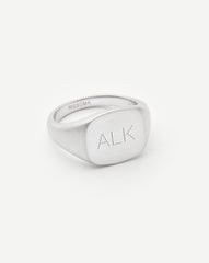 Mens Engravable Signet Ring | Sterling Silver