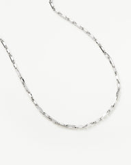 Mens Interlocking Link Chain Necklace | Sterling Silver