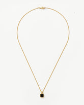 Mens Lucy Williams Square Black Onyx Pendant Necklace