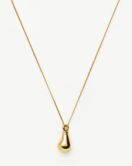 Message in a Bottle Droplet Pendant Necklace | 18k Gold Plated