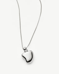 Message in a Bottle Heart Pendant Necklace | Silver Plated