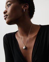 Message in a Bottle Heart Pendant Necklace | Silver Plated