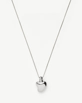 Message in a Bottle Heart Pendant Necklace | Silver Plated