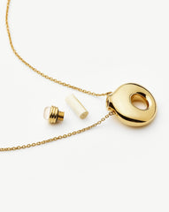 Message in a Bottle Molten Pendant Necklace | 18k Gold Plated