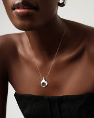 Message in a Bottle Molten Pendant Necklace | Silver Plated