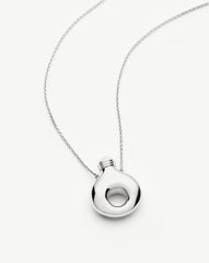 Message in a Bottle Molten Pendant Necklace | Silver Plated