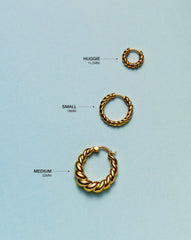 Small Tidal Hoop Earrings | 18k Gold Vermeil