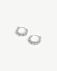 Small Tidal Hoop Earrings | Sterling Silver