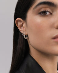 Small Tidal Hoop Earrings | Sterling Silver