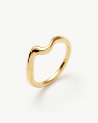 Molten Wave Stacking Ring | 18k Gold Vermeil