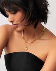 October Birthstone Pendant Necklace | 18k Gold Vermeil/Pink Tourmaline