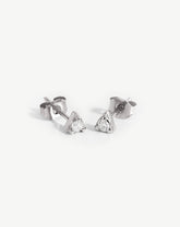 Prism Stud Earrings | Sterling Silver/Cubic Zirconia