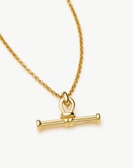 Ridge T-Bar Chain Necklace | 18ct Gold Plated