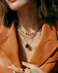 Savi Pearl & Gemstone Beaded Necklace | 18k Gold Plated/Multi