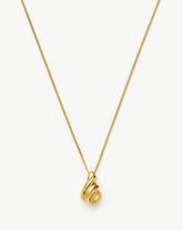 Savi Ridge Droplet Pendant Necklace | 18k Gold Plated