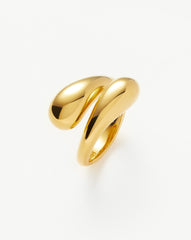 Savi Sculptural Crossover Ring | 18k Gold Vermeil